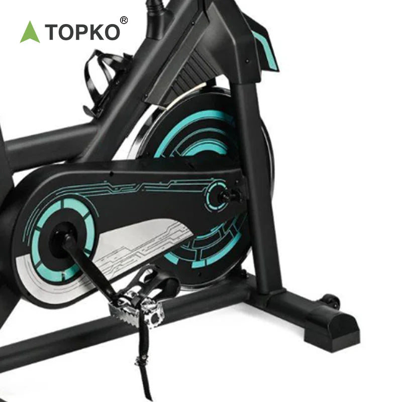 TOPKO US Warehouse Adjustable Spin Bike Gym Use Riding Training Spin Bike Heavy Duty