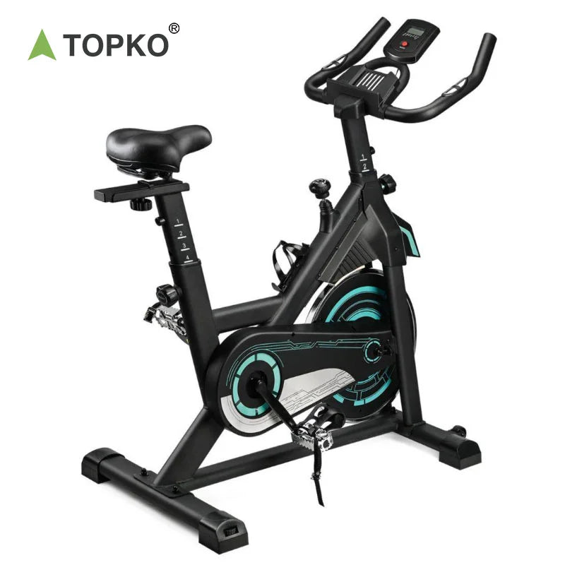 TOPKO US Warehouse Adjustable Spin Bike Gym Use Riding Training Spin Bike Heavy Duty