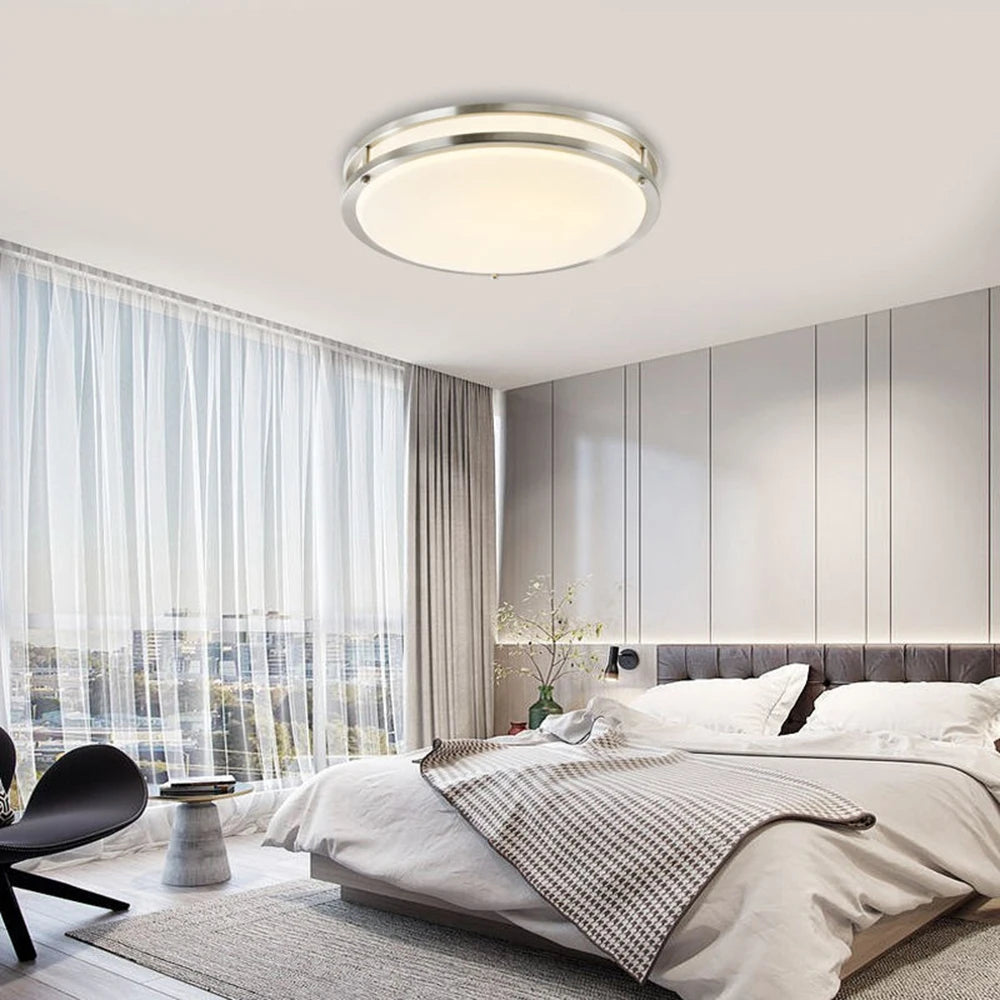 Kitchen Ceiling Light Acrylic Round Remote Control CCT Selectable 15W Surface Mounted Double Ring LED Ceiling Light