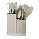 19-Piece Silicone Kitchen Utensil Set with Wood Handles-PROMO Brand Cooking Tools