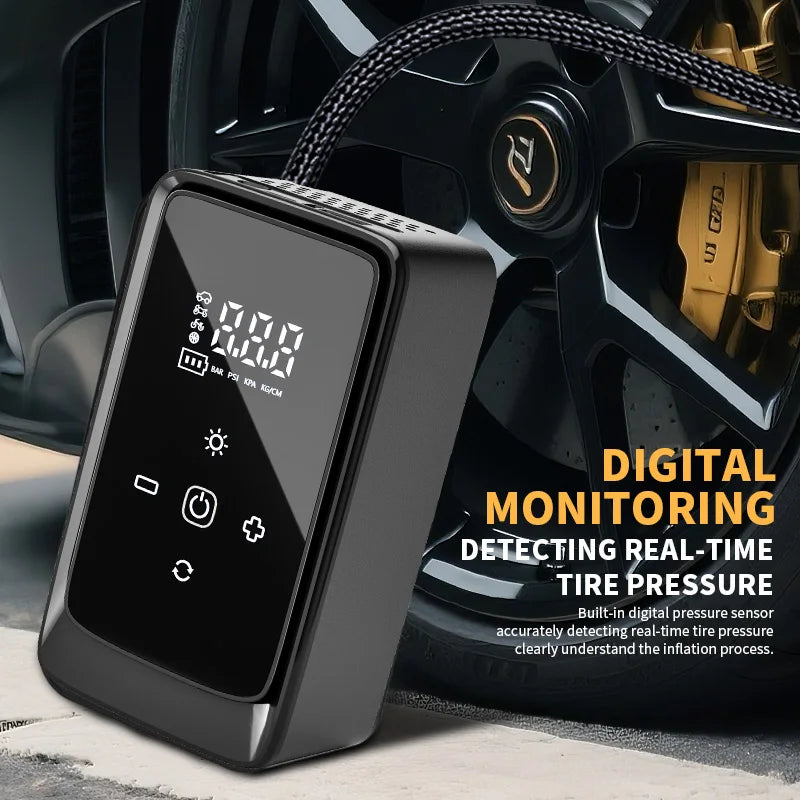 Wireless Air Compressor Portable Air Pump Smart Digital Electric Car Air Pump for Motorcycle Bicycle Car Inflator Pump
