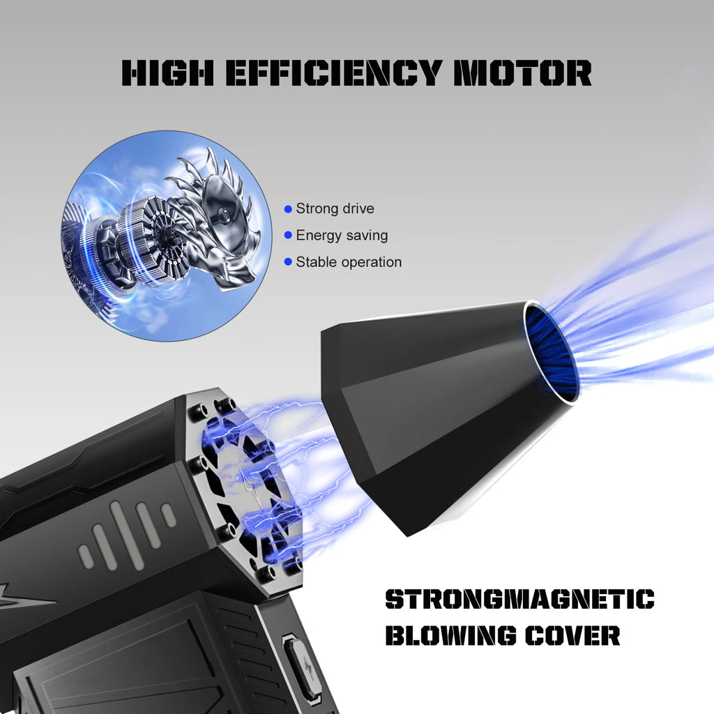 Mini Turbo Jet Fan-150000RPM Powerful Handheld Compressed air Duster for Car Dryer/PC/Home-Industrial Duct Blower