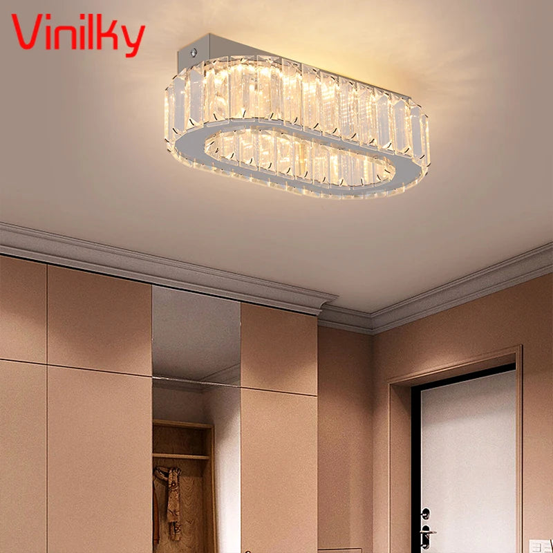 Lámpara de Techo LED Crystal – Araña Moderna para Comedor y Lobby