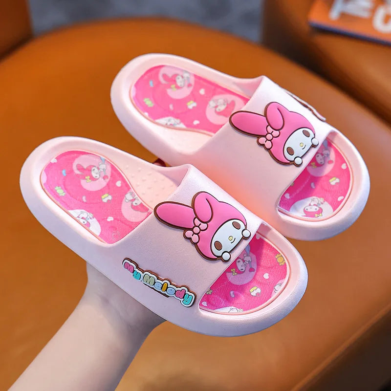 Kuromi Slippers Hello Kitty Cinnamoroll Cartoon Summer Sandals Anti Slip Bathroom PVC Slippers Cute Stylish Gifts for Girls