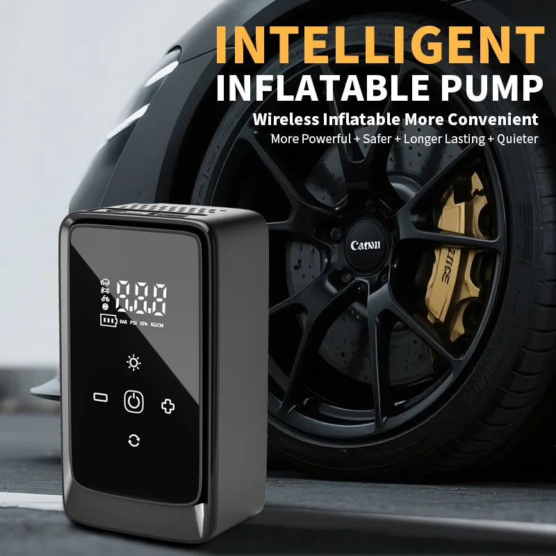 Wireless Air Compressor Portable Air Pump Smart Digital Electric Car Air Pump for Motorcycle Bicycle Car Inflator Pump