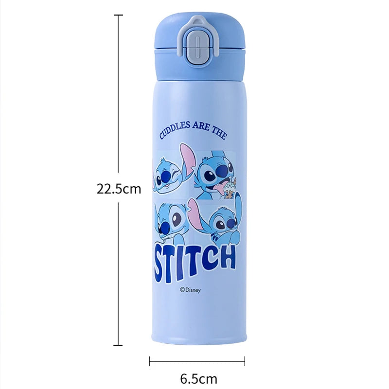 Disney Children's 316 Stainless Steel Insulated Cup for Primary School Students, Direct Drinking Straw Cup, Double Drinking Cup