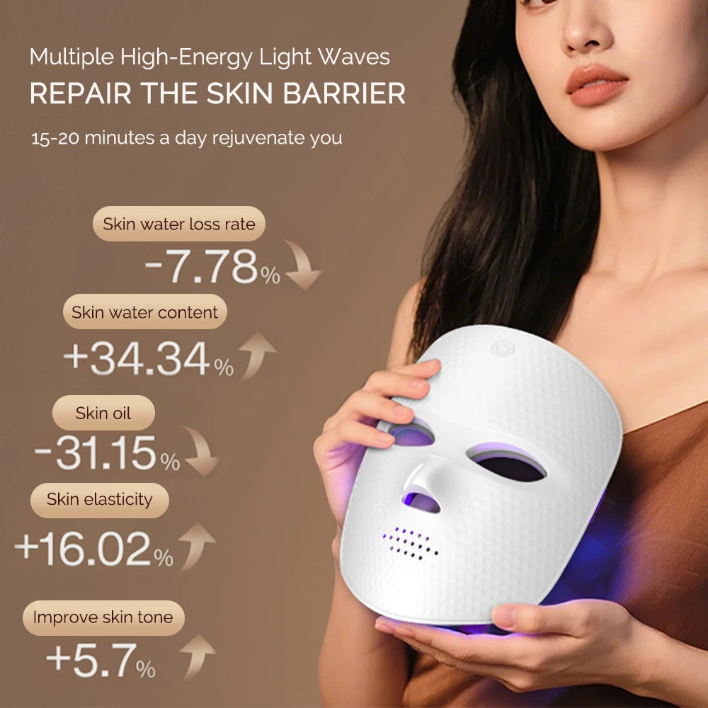 Máscara LED Facial 7 Colores – Rejuvenecimiento y Anti-Aging