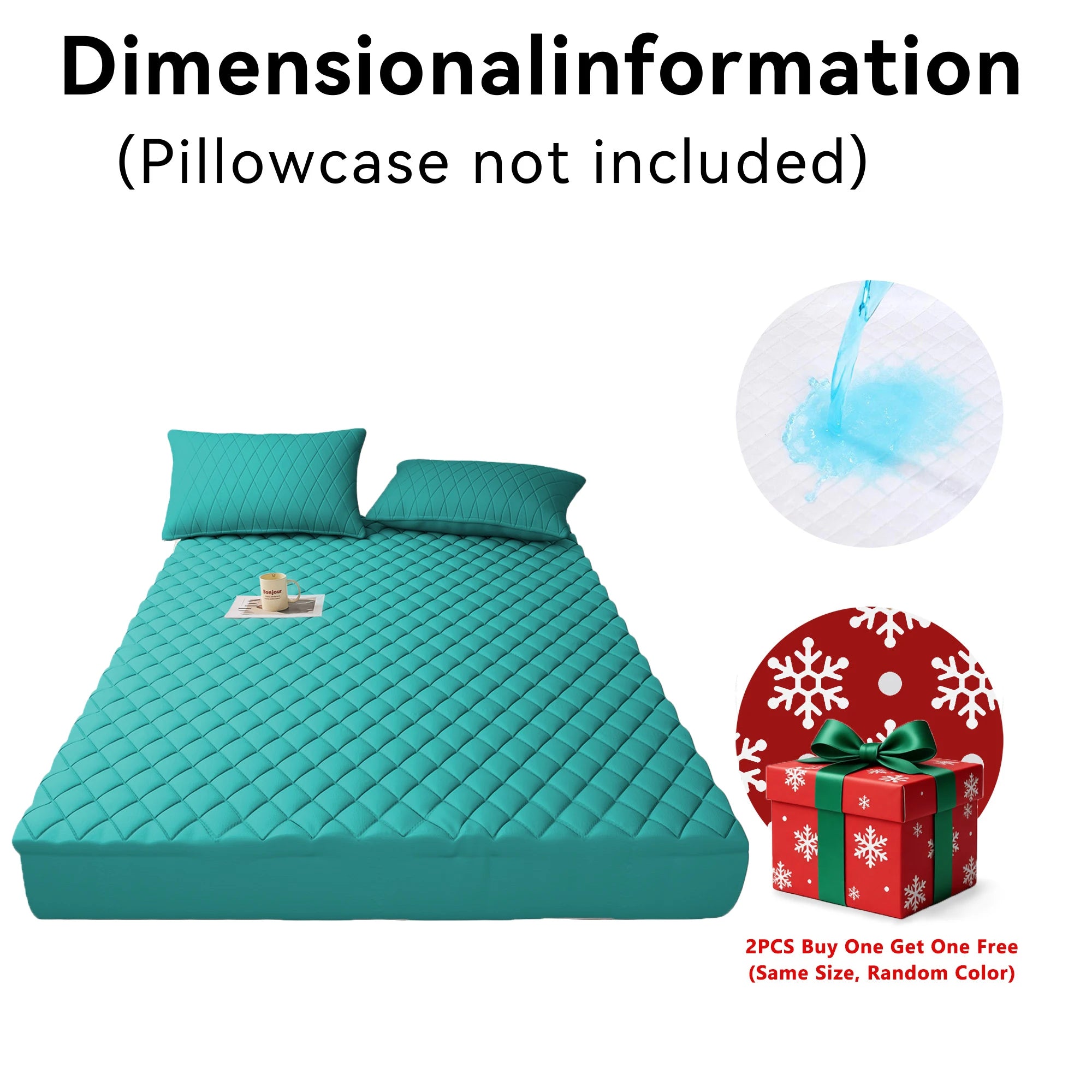 2Pcs,Buy One Selected Color Get One Random Free Quilted Waterproof Mattress Cover, Comfortable Stain & Wrinkle Resistant