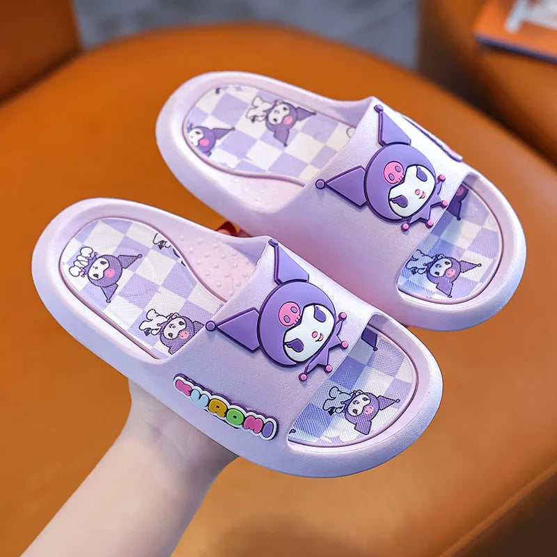 Kuromi Slippers Hello Kitty Cinnamoroll Cartoon Summer Sandals Anti Slip Bathroom PVC Slippers Cute Stylish Gifts for Girls