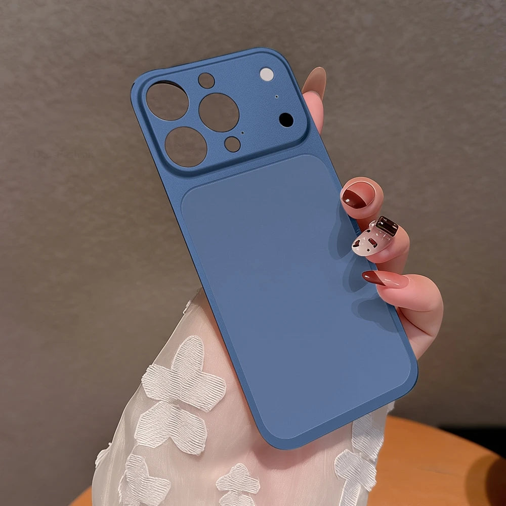 For iPhone 16 15 14 13 Pro Max Convert To 17 Pro Max Back Sticker Protection Cover With Fake Camera Lens Protector