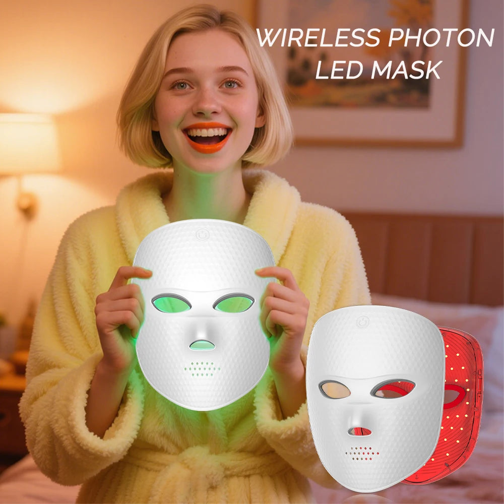 Máscara LED Facial 7 Colores – Rejuvenecimiento y Anti-Aging