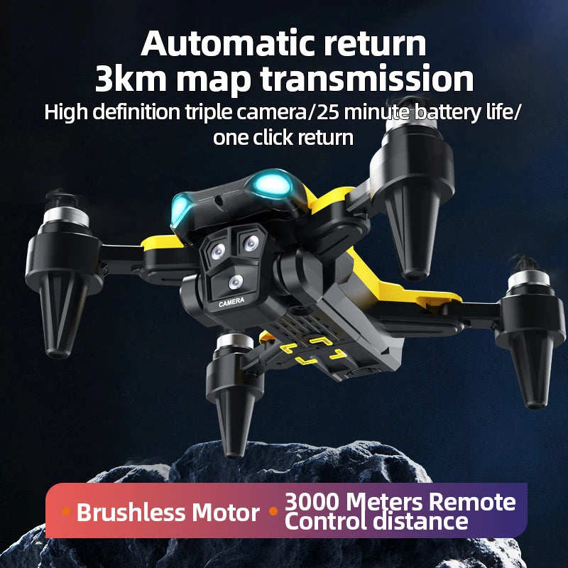 New B9 Pro RC Drone 4K 1080P Wide Angle Dual HD Camera Foldable Quadcopter WiFi FPV Altitude Hold， Long Endurance Drone - Equipped With Optical Flow Positioning And Dual High-definition Cameras, It Is The Perfect Gift For A