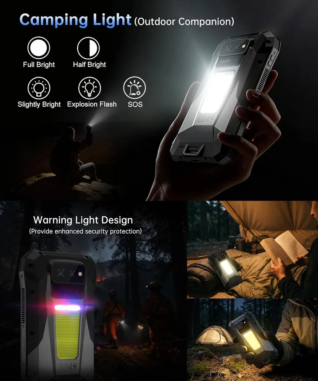 8849 Tank X Unihertz 220 Lumens Projector Rugged Smart Phone Support 1080P 5G AI Android 15 17600mAh  512GB Dimensity 8200