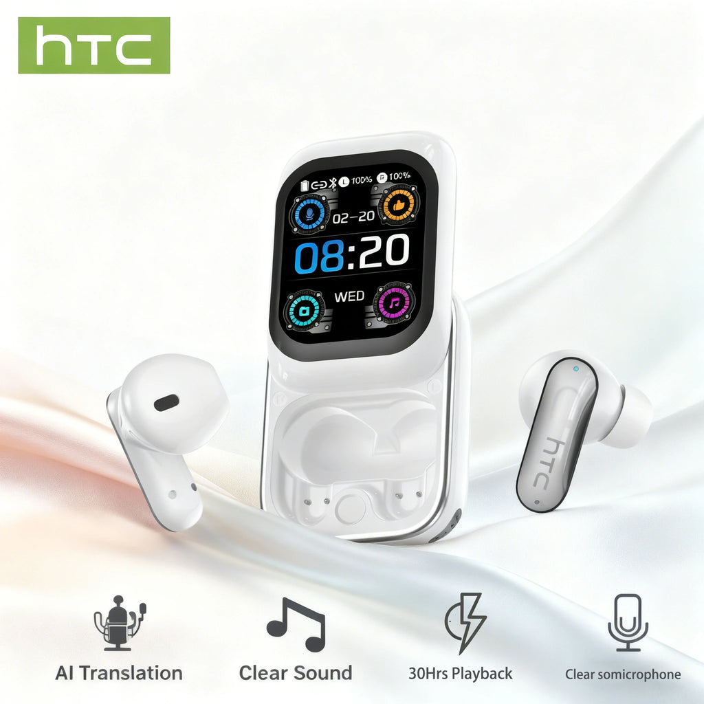Auriculares Bluetooth Deslizantes – 30hs, Traducción AI y Cancelación de Ruido