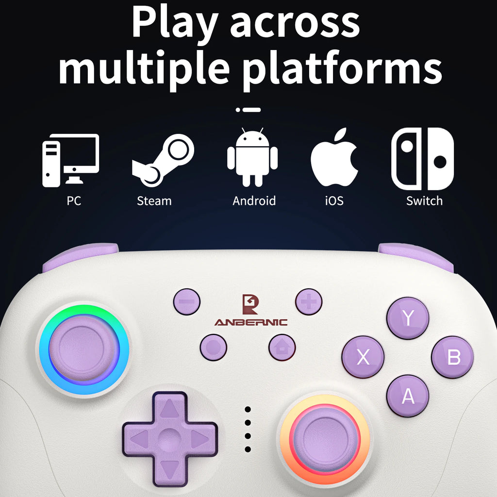 Control ANBERNIC RG P01 – Bluetooth RGB Hall Effect para PC, Android y Steam