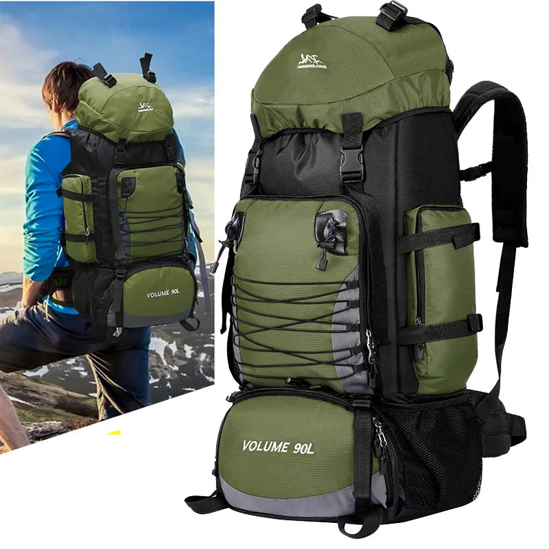 Mochila de Camping 90L – Trekking, Senderismo y Viaje Hombre/Mujer