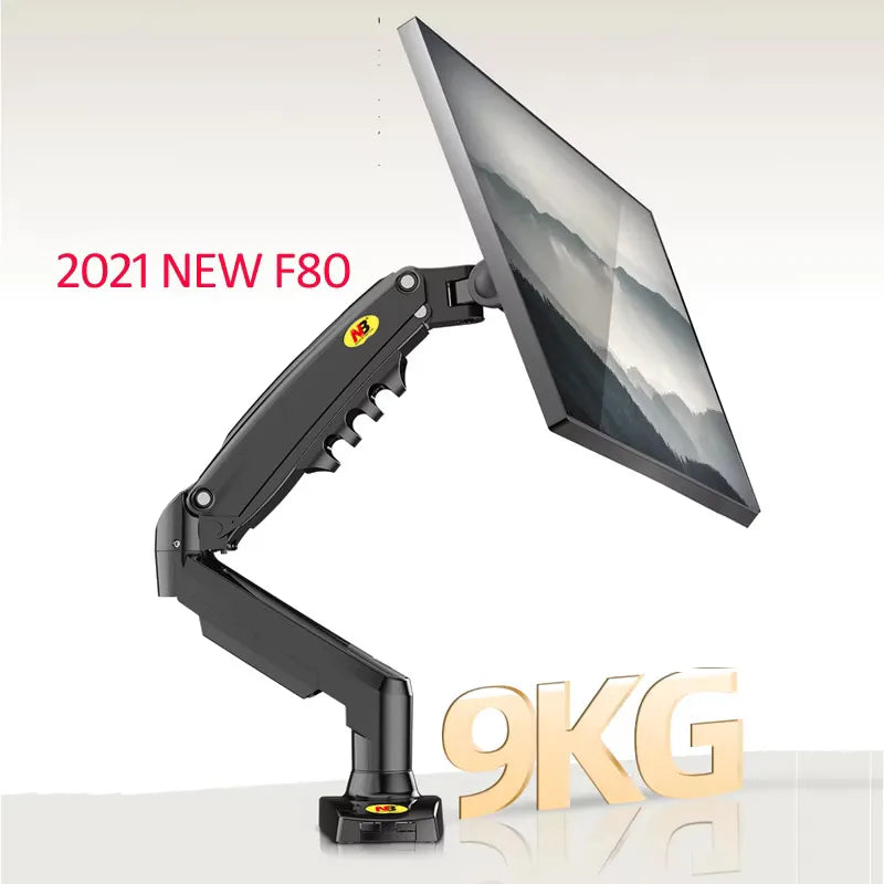 Soporte Doble Brazo NB F80 – Gas Spring VESA para Monitor 17-30"
