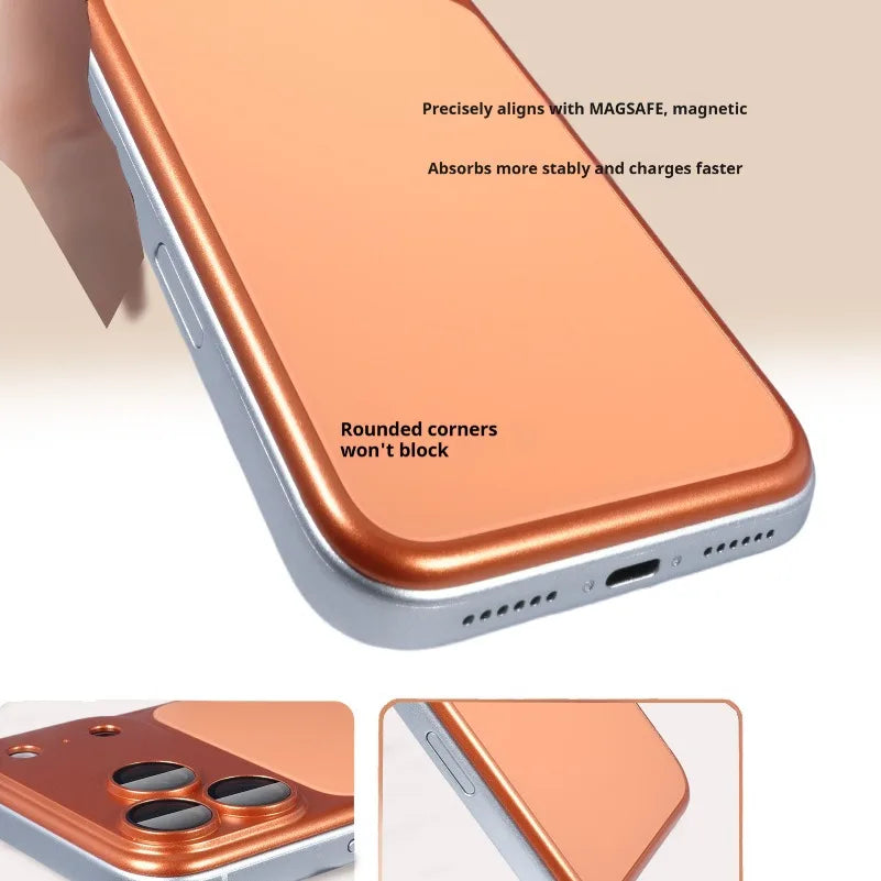 For IPhone 16 15 14 13 12 Pro Max Convert to 17 Pro Max Back Sticker for Magsafe Case for iPhone 17 Pro Max Slim AG Back Cover