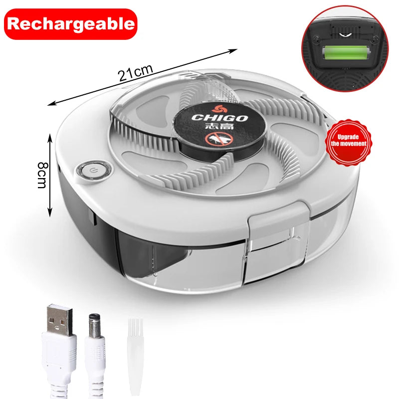 Trampa Eléctrica para Moscas Flycatcher – Recargable USB, Interior y Exterior