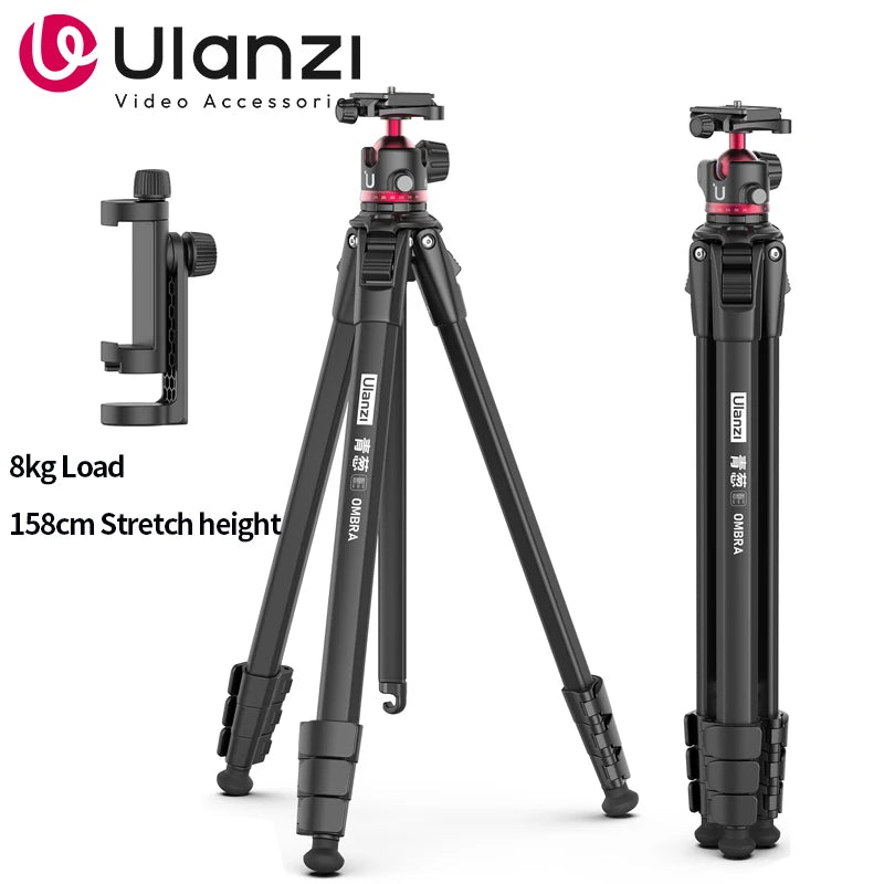 Trípode de Viaje Ulanzi OMBRA – Aluminio, Smartphone y DSLR con Rótula
