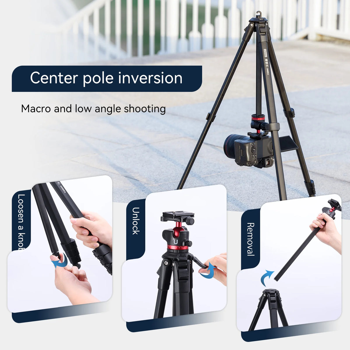 Trípode de Viaje Ulanzi OMBRA – Aluminio, Smartphone y DSLR con Rótula