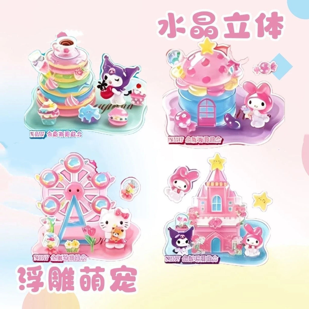 4 Pieces DIY Cute Item Stack Sublimation Landscape Sticker, 3D  Character Decoration Sticker, Notebook, Birthday Gift