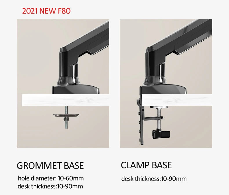 Soporte Doble Brazo NB F80 – Gas Spring VESA para Monitor 17-30"