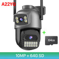Cámara PTZ 8K WiFi – 10X Zoom, 4 Lentes, Seguimiento Automático y CCTV