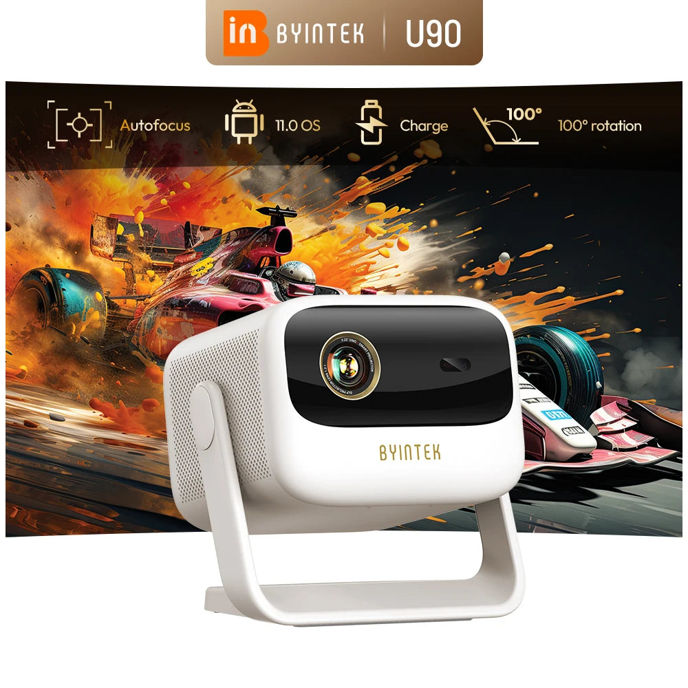 Proyector BYINTEK U90 4K – Google TV, WiFi y Batería Integrada