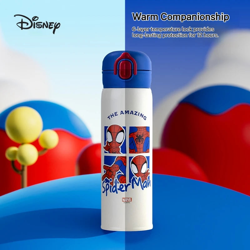 Disney Children's 316 Stainless Steel Insulated Cup for Primary School Students, Direct Drinking Straw Cup, Double Drinking Cup