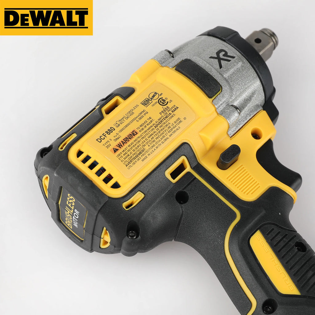DeWalt 20V Brushless Impact Wrench DCF880, 205N·m High Torque Cordless XR Portable Tool for Heavy Duty Maintenance Assembly