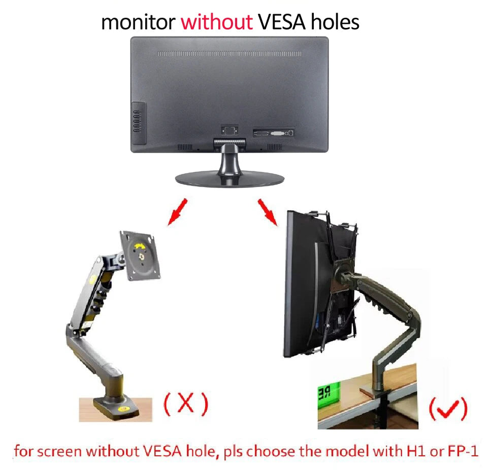 Soporte Doble Brazo NB F80 – Gas Spring VESA para Monitor 17-30"