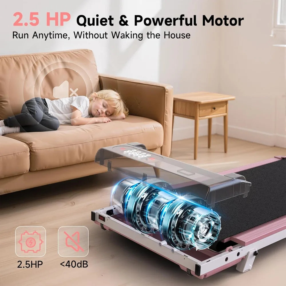 Walking Pad Treadmill with Handle Bar,Walking Pad with Incline 8%,2.5HP Quiet Under Desk 320 lbs 2 in 1Treadmills, Customized