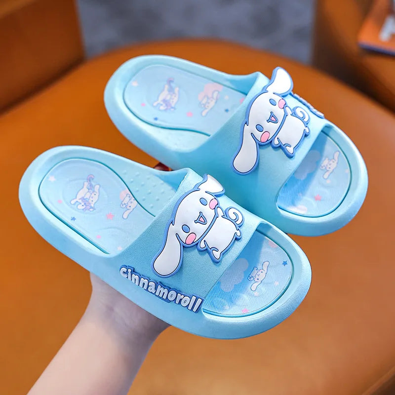Kuromi Slippers Hello Kitty Cinnamoroll Cartoon Summer Sandals Anti Slip Bathroom PVC Slippers Cute Stylish Gifts for Girls