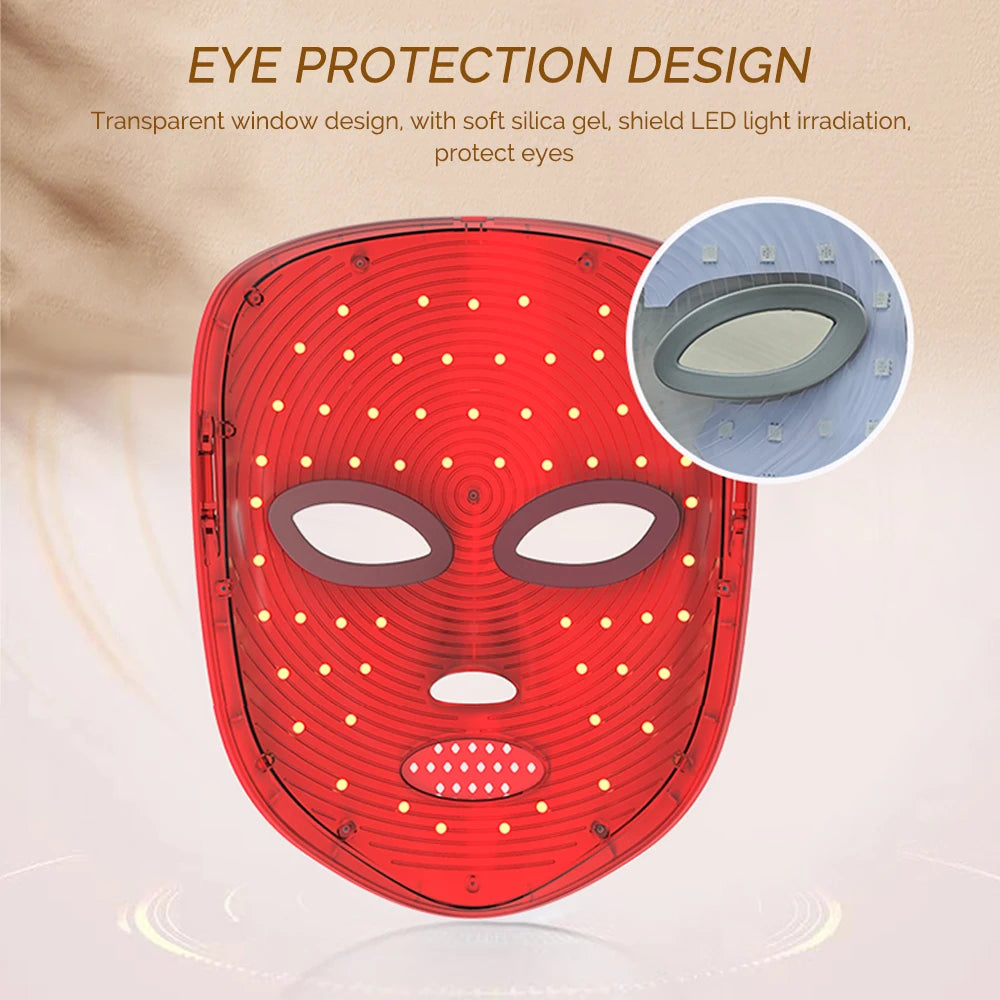 Máscara LED Facial 7 Colores – Rejuvenecimiento y Anti-Aging