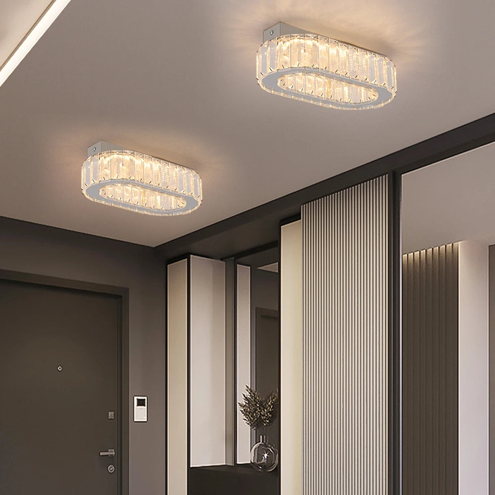 Lámpara de Techo LED Crystal – Araña Moderna para Comedor y Lobby