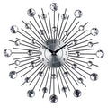 Beautiful New Design Art Deco Metal Framed Round Decorative Large Silent Mechanical Wall Clock for Kitchen